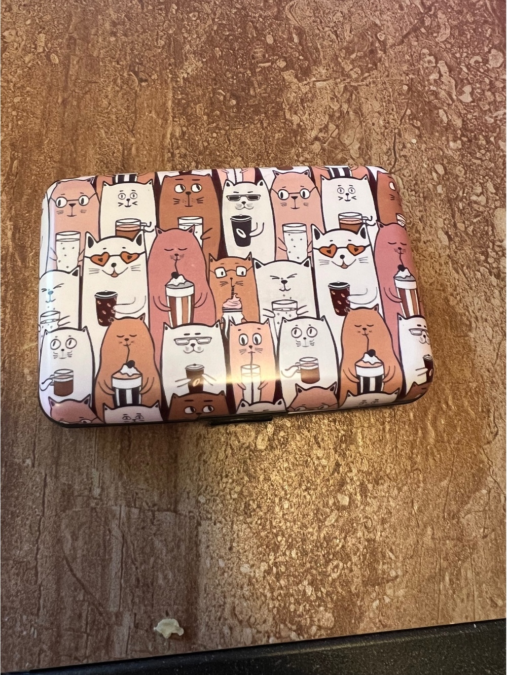 Armored Wallet with Cute Cocoa Cats Design